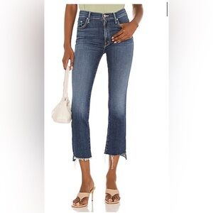 MOTHER woman's The insider Crop Step Fray in Girl Crush jeans, Size 29